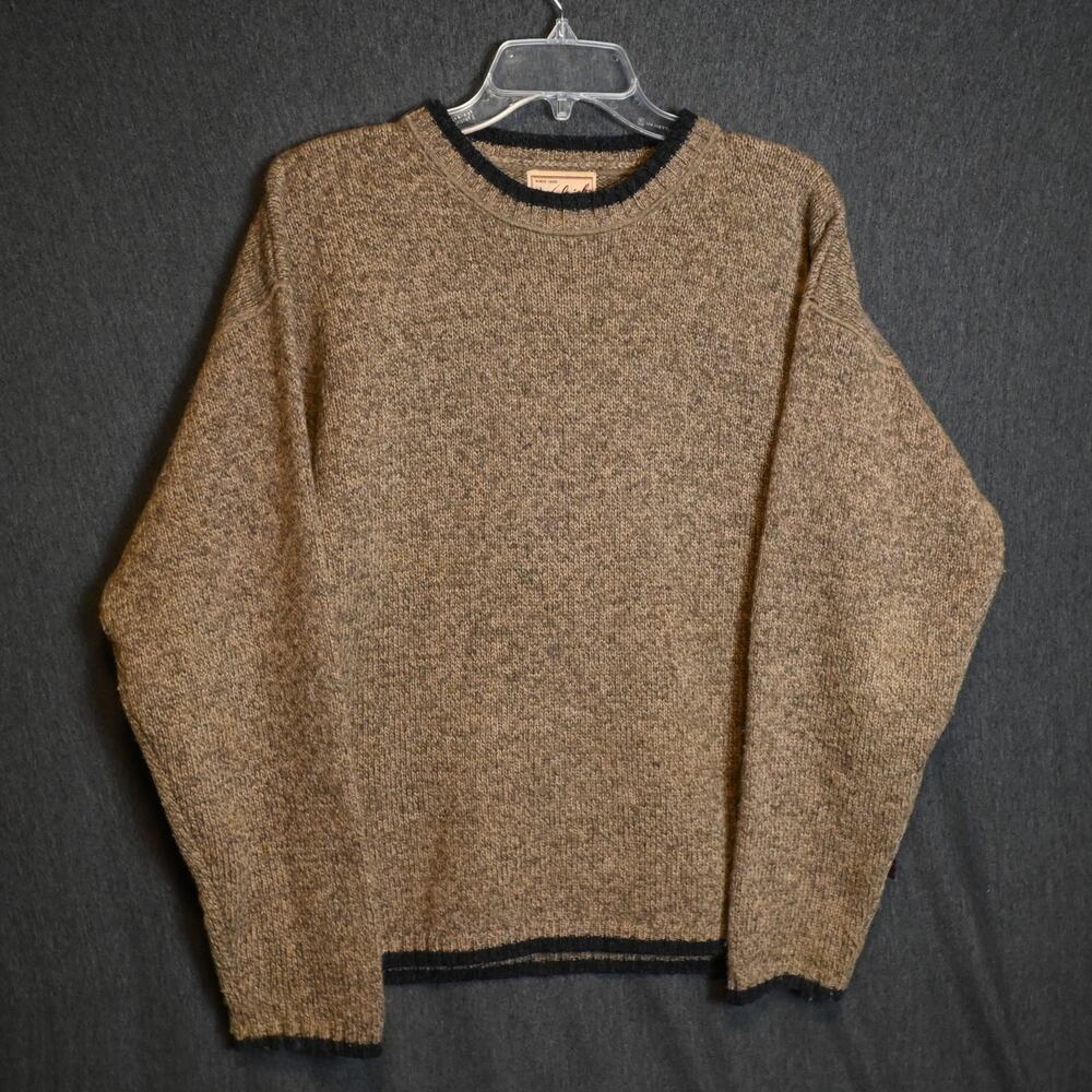 VINTAGE Woolrich Men's M Wool Blend Herb Tweed Sweater Crewneck Pullover VTG